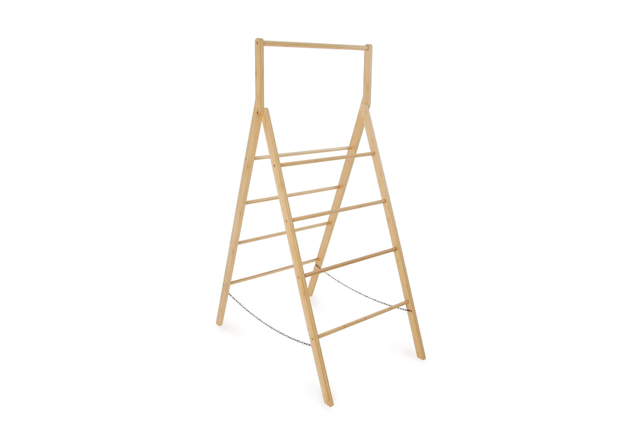 FC Bamboo Folding Laundry Ladder