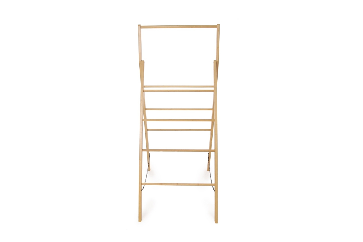 FC Bamboo Folding Laundry Ladder