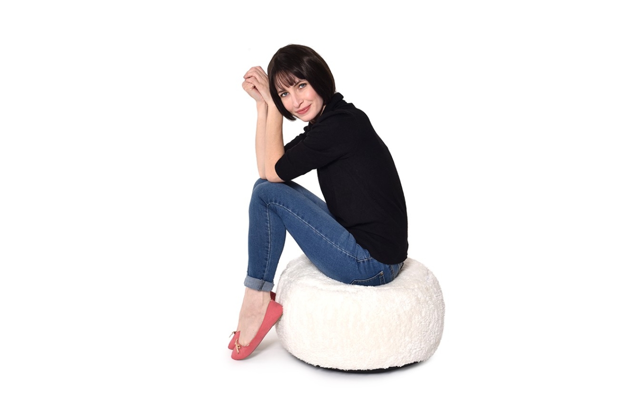 FC Sheepskin Inflatable Footstool