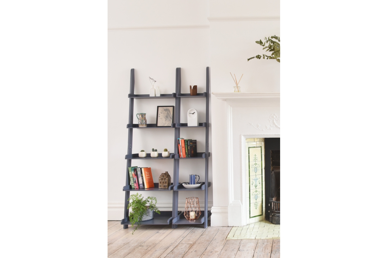 MDF Leaning Ladder Dark Grey