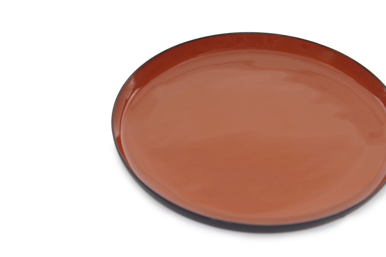 FC Round Enamel Coaster Terracotta