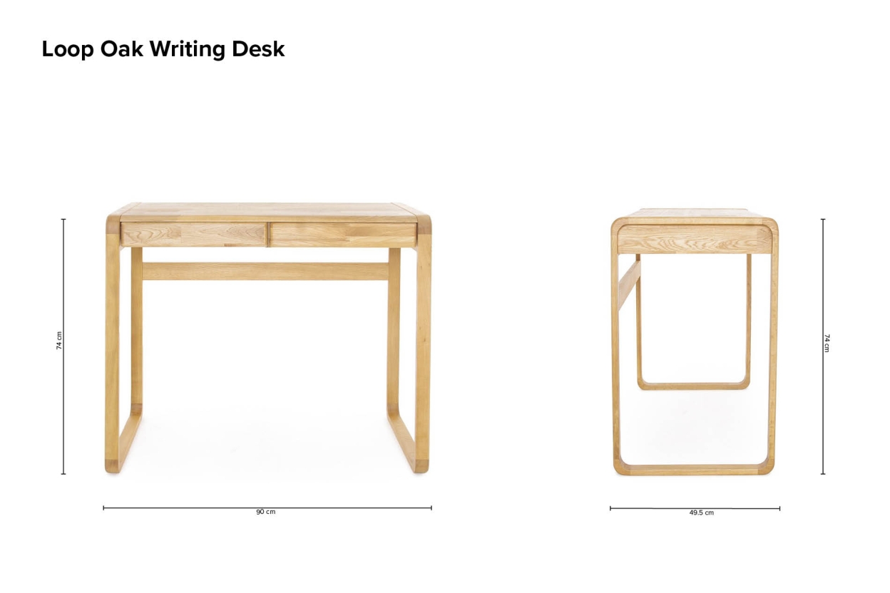 Loop Oak Writing Desk