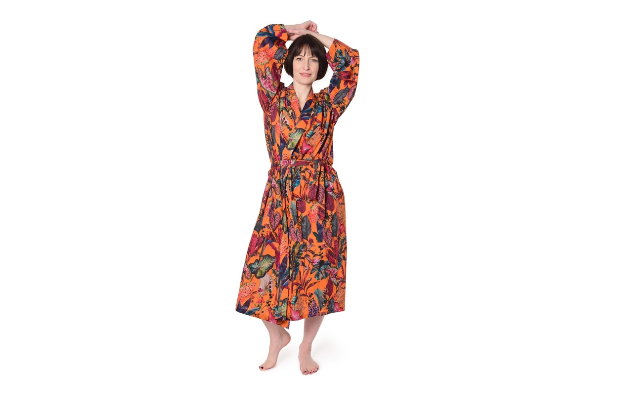 FC Tropical Cotton Bathrobe Mandarin