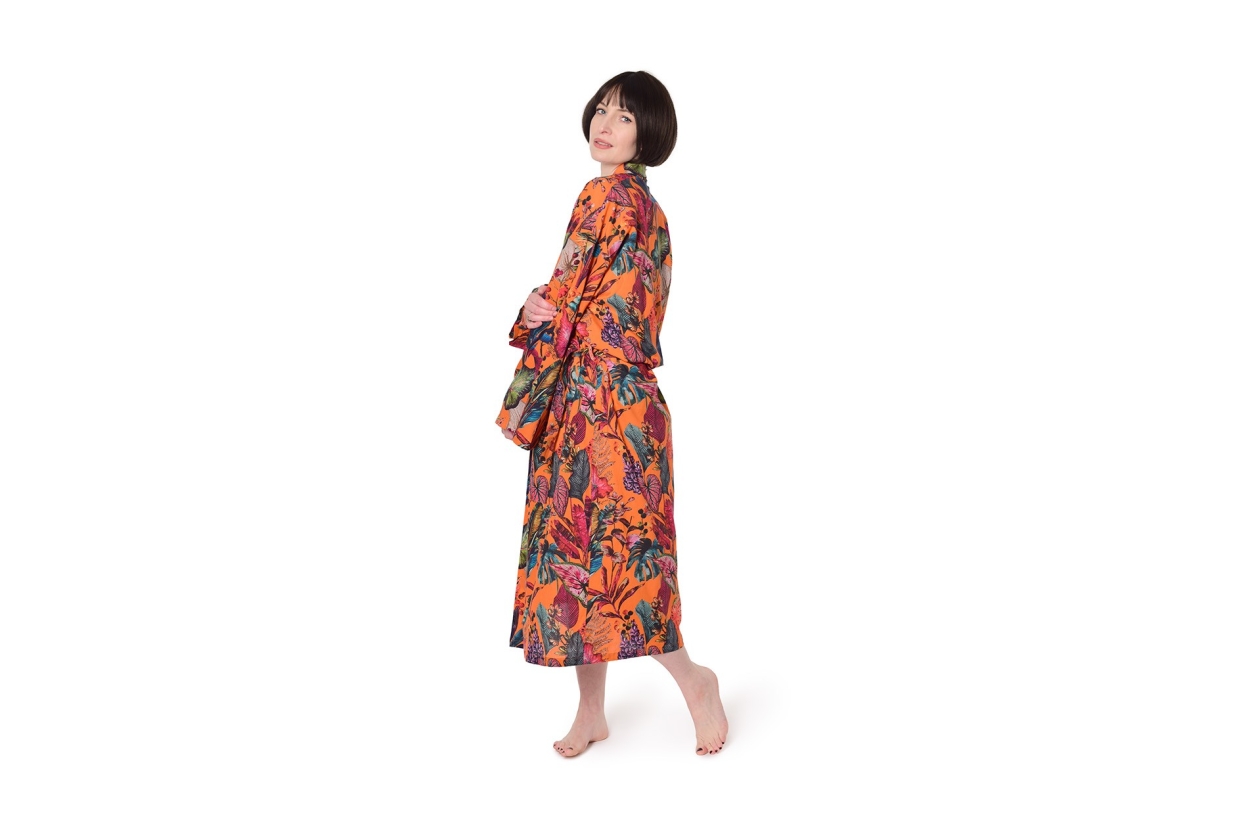 FC Tropical Cotton Bathrobe Mandarin