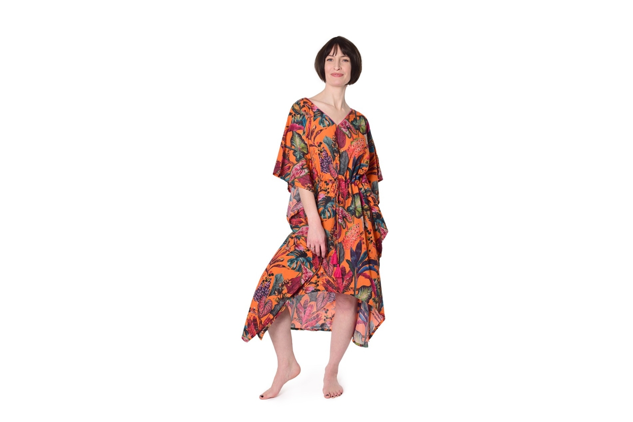 FC Tropical Cotton Kaftan Mandarin