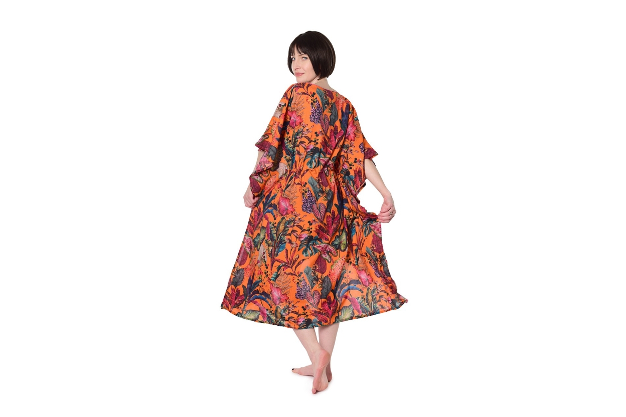 FC Tropical Cotton Kaftan Mandarin Tqbw