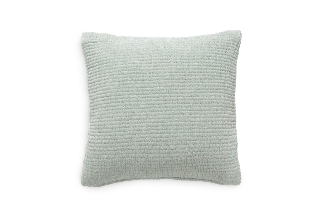 Chambray Stripes Cushion Cover 45x45cm (Fir Green)