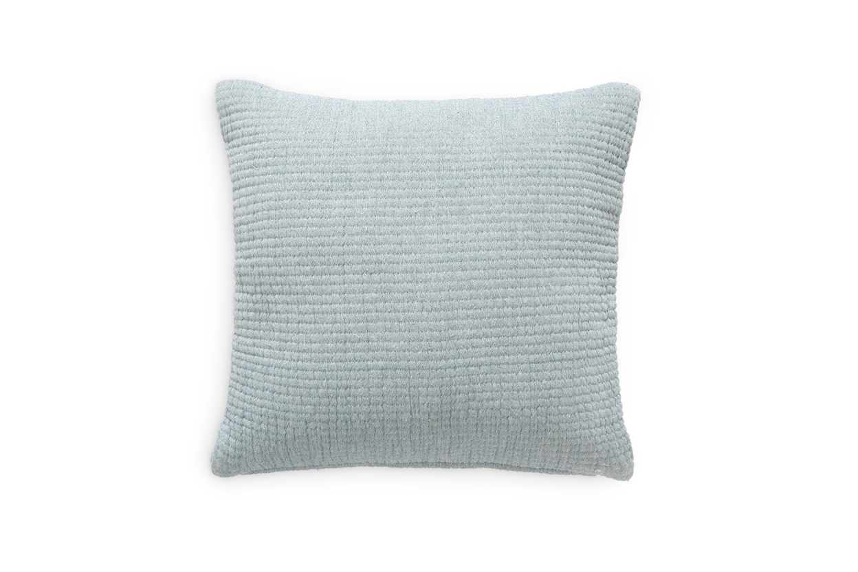 Chambray Stripes Cushion Cover 45x45cm (Oslo Blue)