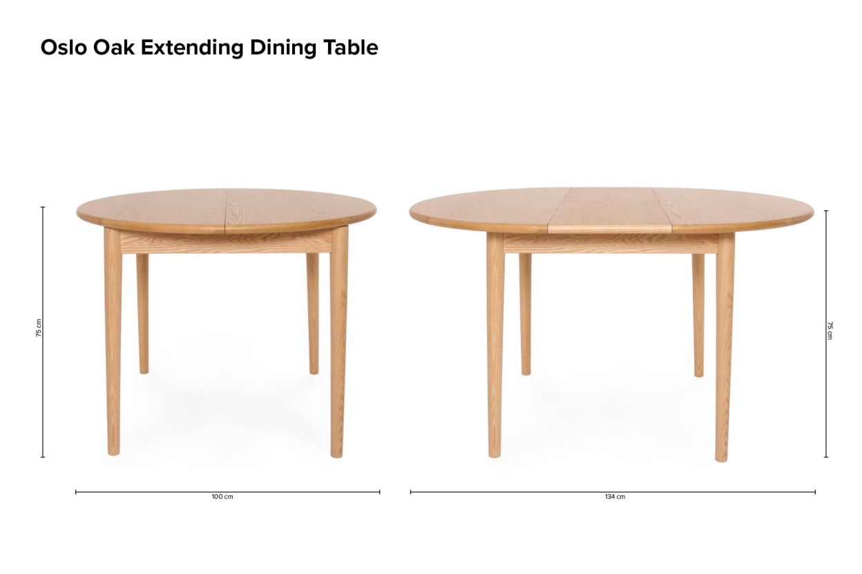 Oslo Oak Extending Dining Table