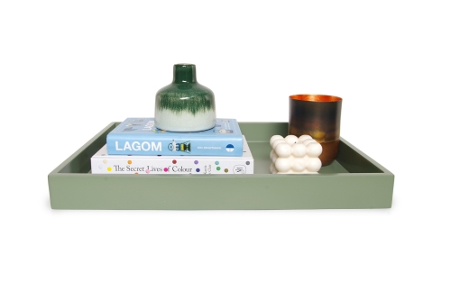 FC Rectangular Mdf Tray Large Green