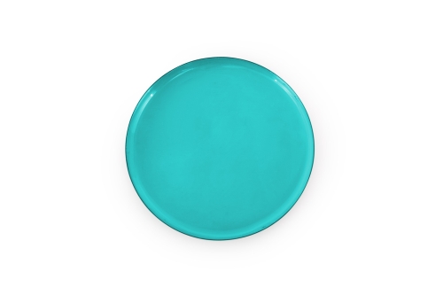 FC Round Enamel Coaster Pacific Blue