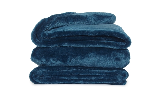 Deep Fleece Bedspread (Oslo Blue)