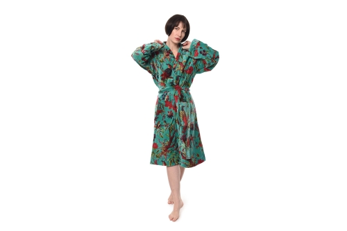 FC Paradise Velvet Robe Pacific Blue