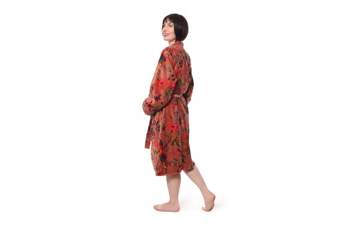 FC Paradise Velvet Robe Terracotta