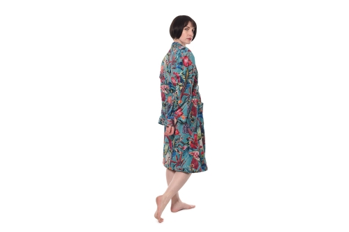 FC Tropical Velvet Robe Teale