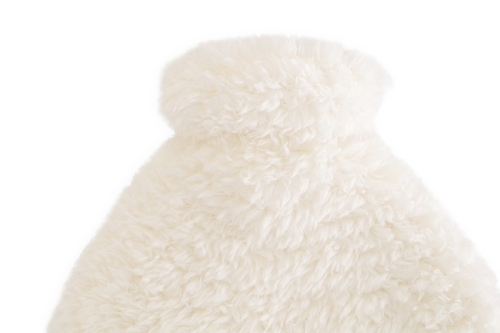 Round Faux Sheepskin Hot Water Bottle