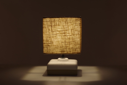 Aether Porcelain & Cotton Lamp