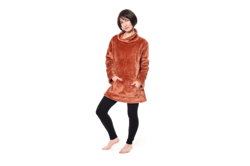 Deep Fleece Lounge Top (Terracotta)