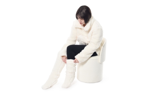 Faux Sheepskin Long Socks