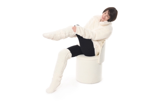 Faux Sheepskin Long Socks