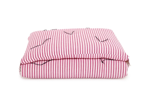 FC Zip Up Bed French Stripe Pink Dq K