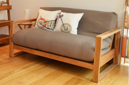 Cuba 2 Seater Oak Sofa Bed 4