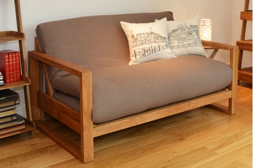 Cuba 2 Seater Oak Sofa Bed 5