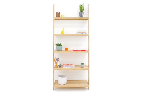 Oak Rounded Wide Ladder Shelf