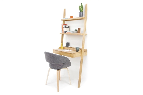 Oak Leaning Ladder Desk