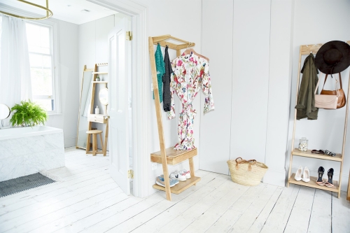 Oak Rounded Leaning Wardrobe