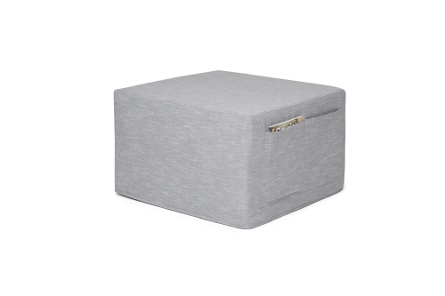 Cube Bed Coast Weave Pebble Grey