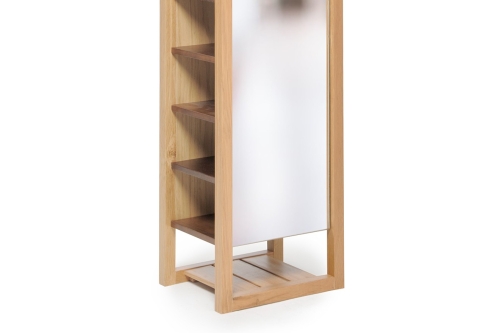 Oak Hallway Shoe Mirror