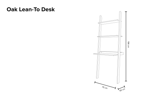 Oak Lean To Desk