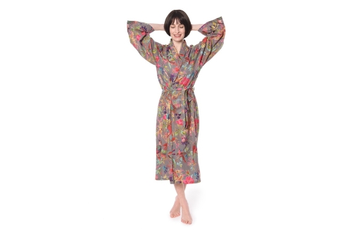 FC Paradise Bathrobe Dark Grey Model