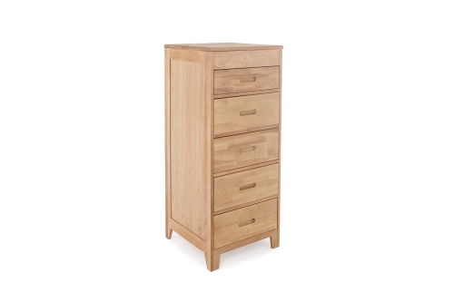 FC Oak Narrow Vanity Chest Of Drawers