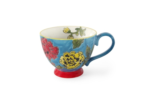 FC Extra Large Tea Mug Blue Flowers