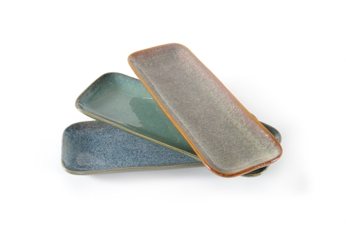 Reactive Glaze Nibbles Plates