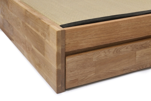 Oak Storage Platform Bed Drawer zoom in