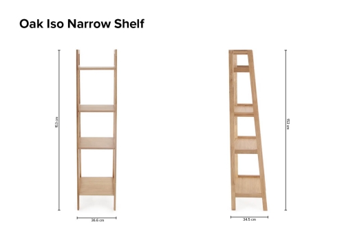 Oak Iso Narrow Shelf