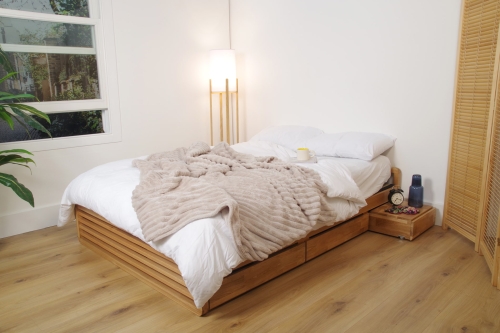 FC Oak Loop Storage Bed LF