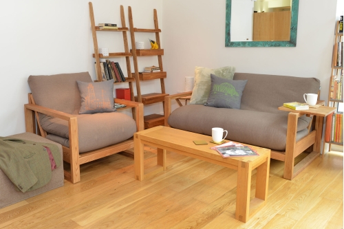 Oak Console Coffee Table