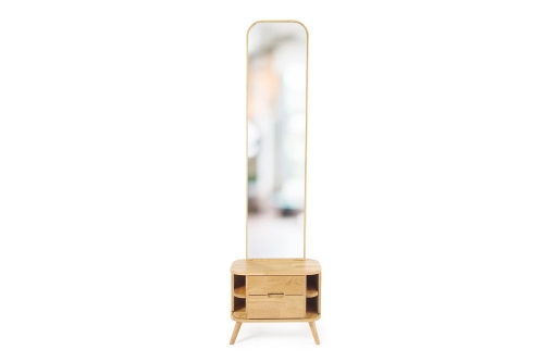 Oak Tall Tambour Mirror