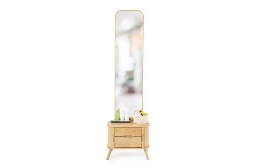 Oak Tall Tambour Mirror