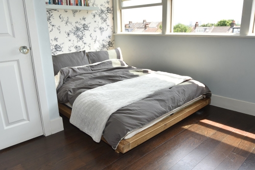 Platform Kingsize Bed Elm Finish