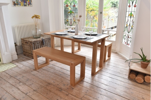 Oak Console Coffee Table