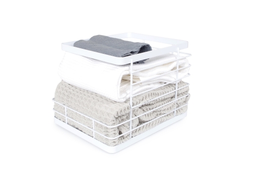 FC Stackable Pannier Wire Basket White