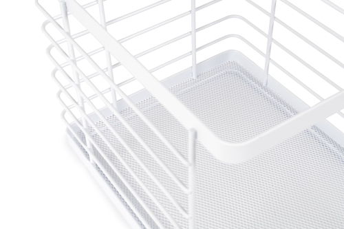 FC Stackable Pannier Wire Basket White