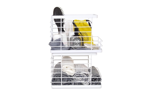 FC Stackable Pannier Wire Basket White