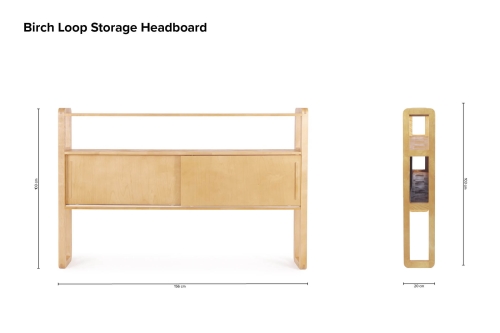 Birch Loop Storage Headboard