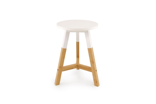 Bamboo & MDF Stool (White)